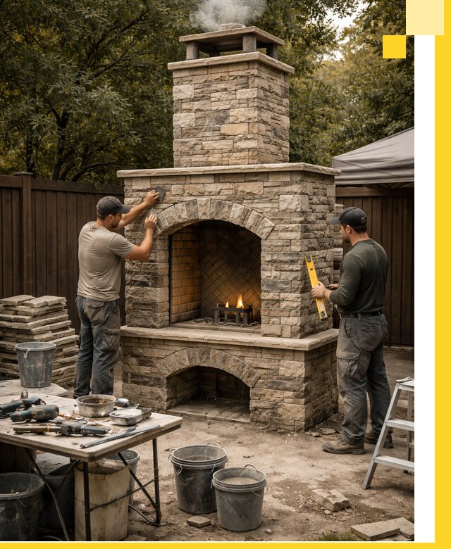 Проектирование и установка уличных каминов в Балтийске