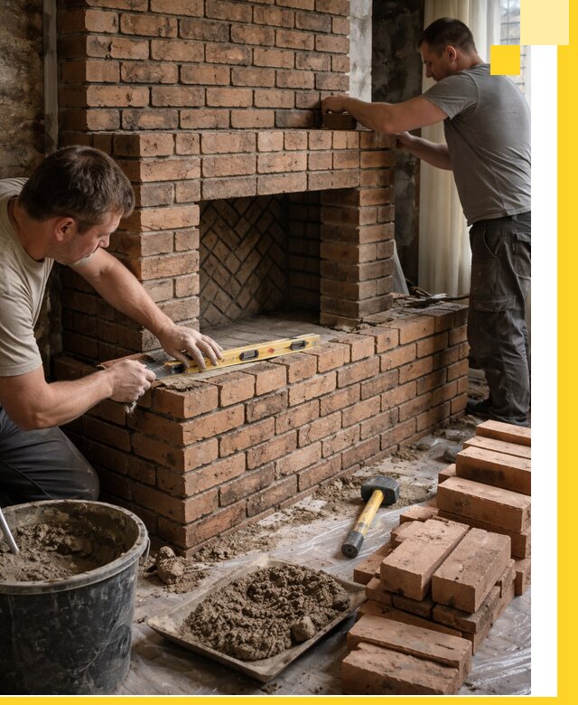 Изготовление и установка кирпичных каминов в Балтийске