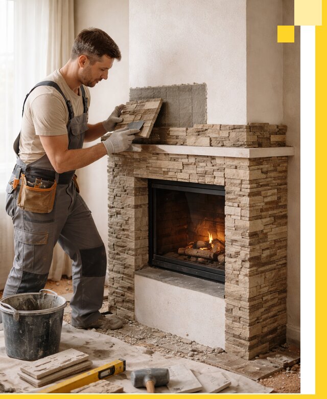 Изготовление и монтаж каминов для дома под ключ в Балтийске