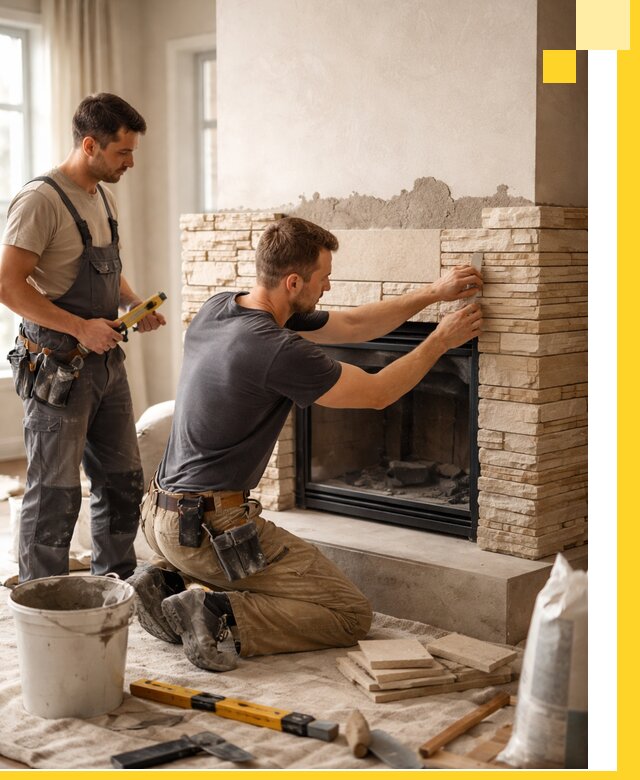 Установка и монтаж каминов для загородного дома в Балтийске