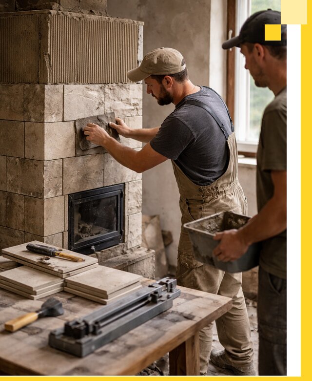 Профессиональная облицовка печей в Балтийске: керамика и камень