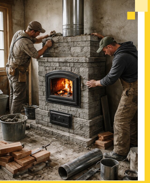 Производство, поставка и монтаж дровяных печей в Балтийске