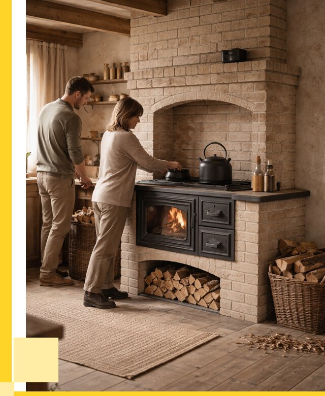 Печи с плитой в Балтийске от 45878 р. | ЭриданБлт — кирпичная печь