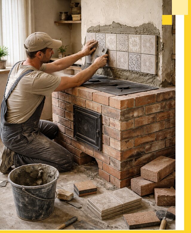 Печи с плитой на заказ монтаж гарантия и сервис в Балтийске