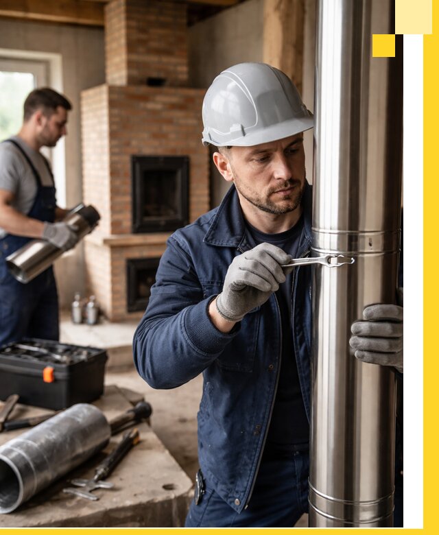 Профессиональный монтаж дымоходов для печей в Балтийске