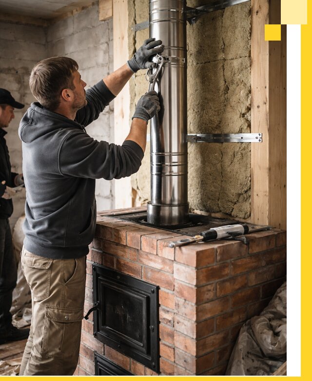 Изготовление и монтаж печей и дымоходов под ключ в Балтийске