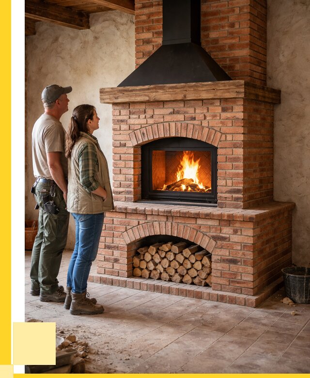 Печи камины из кирпича в Балтийске от 122340 р. | ЭриданБлт