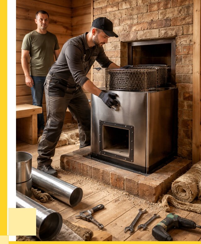 Монтаж банных печей под ключ в Балтийске от 18351 р., ЭриданБлт