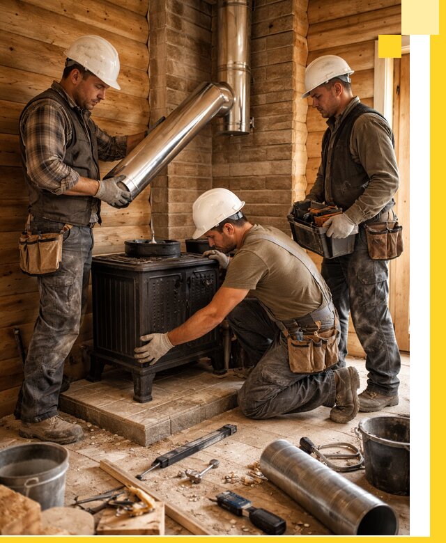 Профессиональный монтаж банных печей и дымоходов в Балтийске