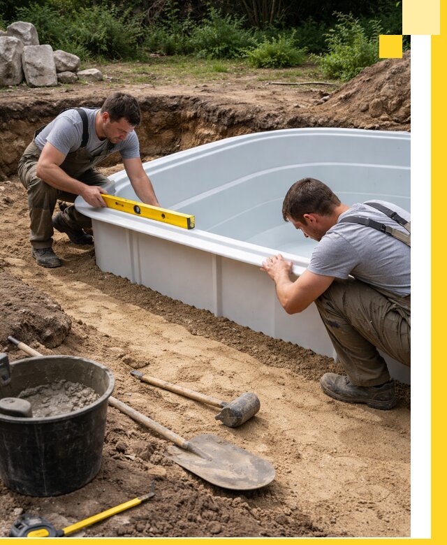 Производство и установка пластиковых бассейнов в Балтийске под ключ