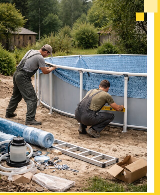 Установка и монтаж каркасных бассейнов в Балтийске под ключ