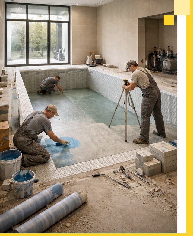 Проект и строительство закрытых бассейнов в Балтийске под ключ