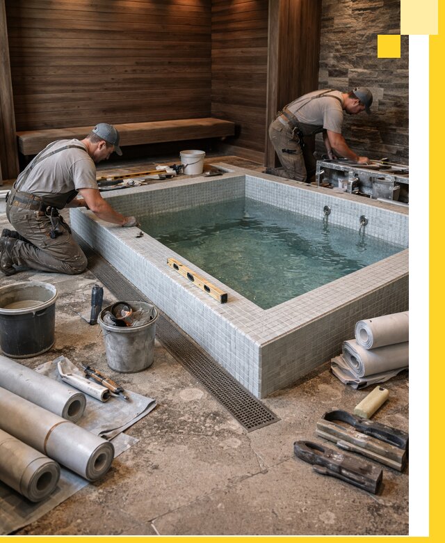 Установка и строительство бассейнов для сауны в Балтийске