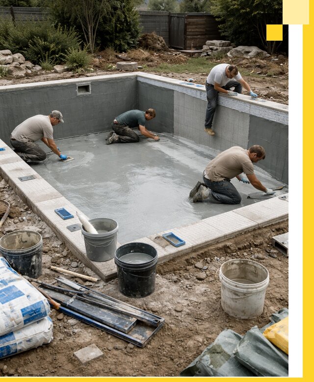 Изготовление и монтаж чаши бассейна под ключ в Балтийске