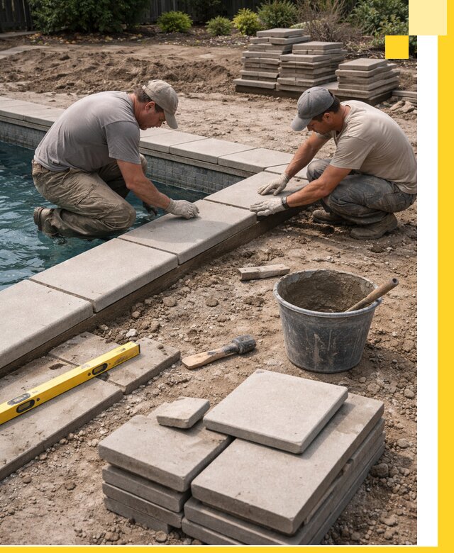 Установка и изготовление копингового камня для бассейнов в Балтийске