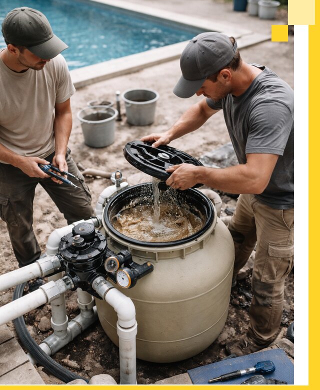 Установка и обслуживание песочных фильтров для бассейнов в Балтийске