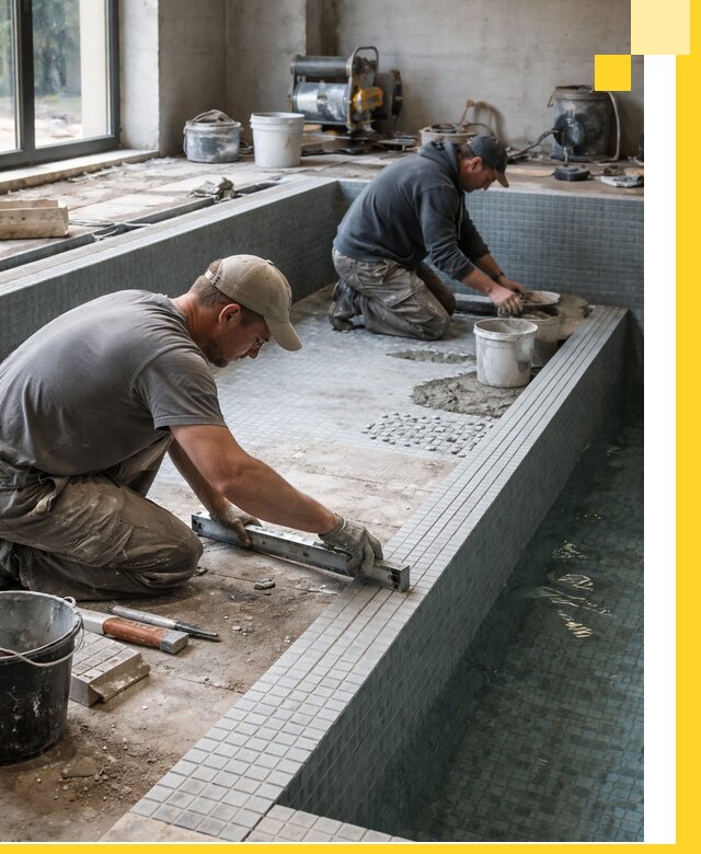 Строительство бассейна в частном доме в Балтийске под ключ