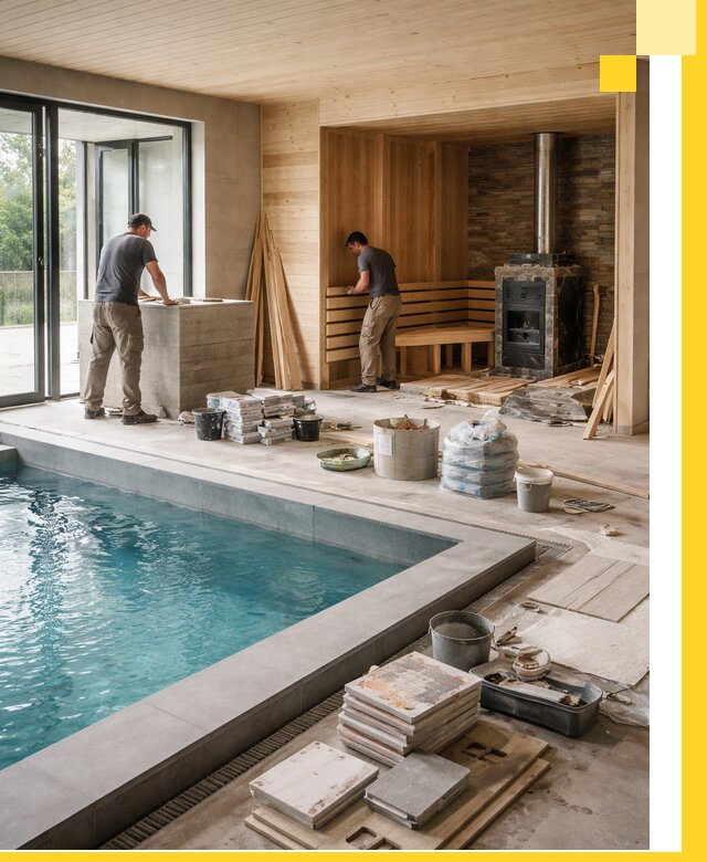 Проектирование и строительство бань с бассейном в Балтийске