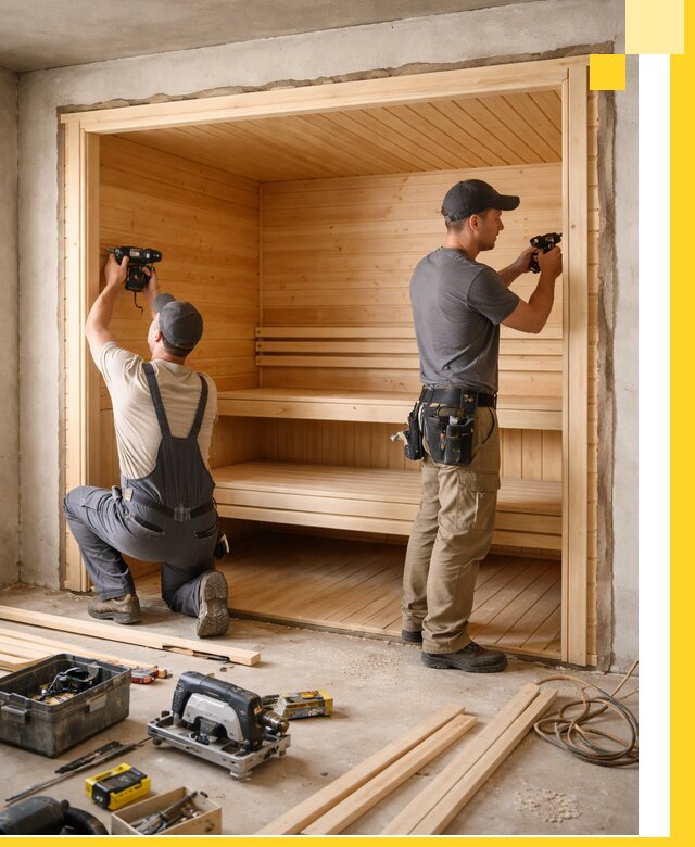 Монтаж саун под ключ в Балтийске — проектирование и установка