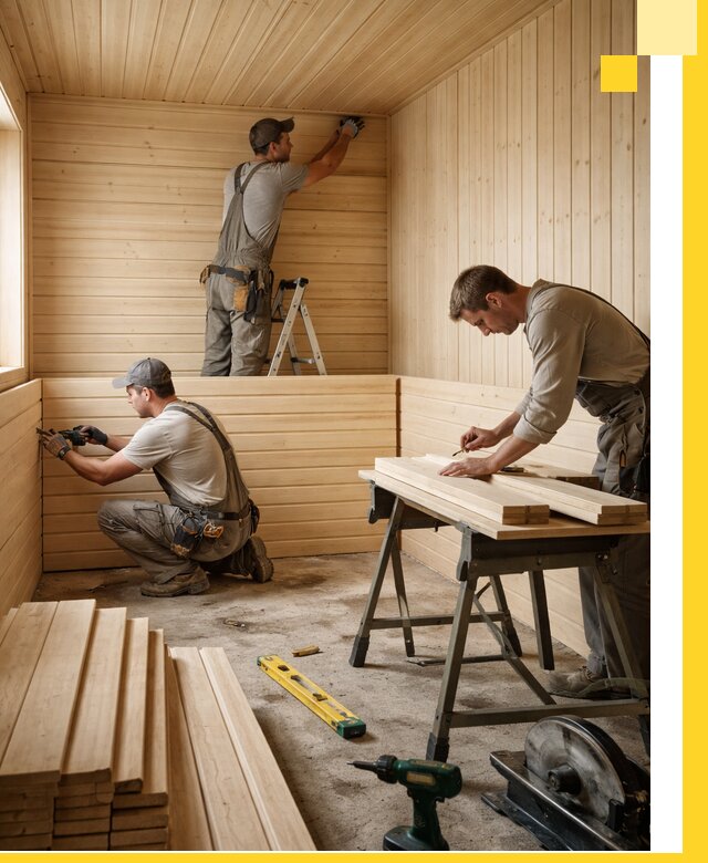 Обшивка саун в Балтийске из натуральной древесины под ключ