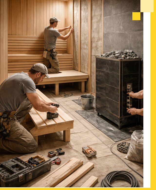 Дизайн и строительство интерьерных саун под ключ в Балтийске