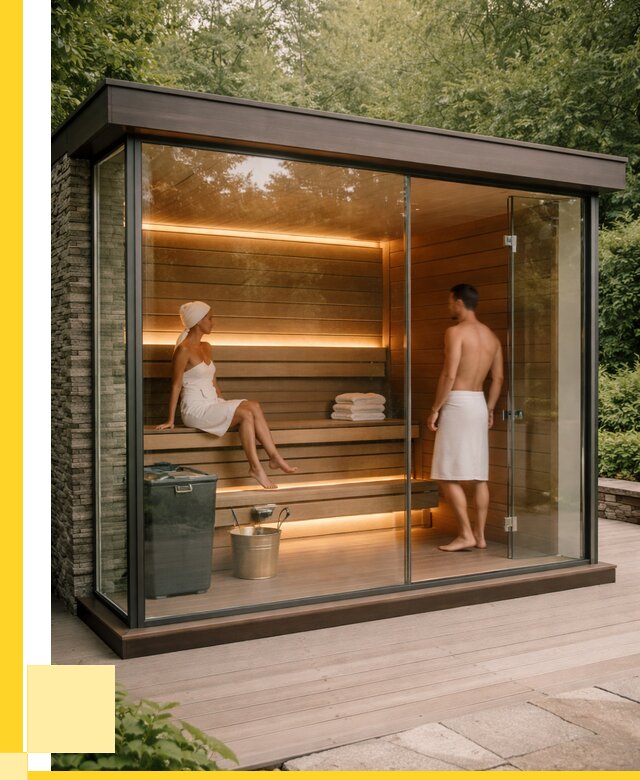 Сауна стеклянная и двери для сауны в Балтийске от 254875 р. | ЭриданБлт