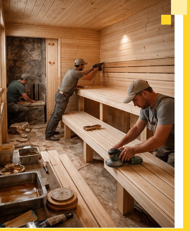 Профессиональная отделка бань в Балтийске под ключ, с гарантией