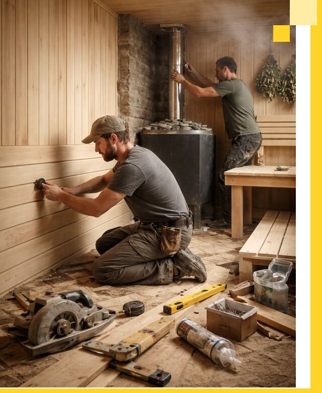 Полное строительство и оснащение парных под ключ в Балтийске