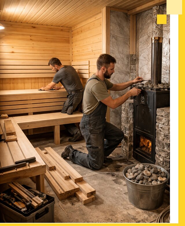 Дизайн и строительство интерьеров бань под ключ в Балтийске