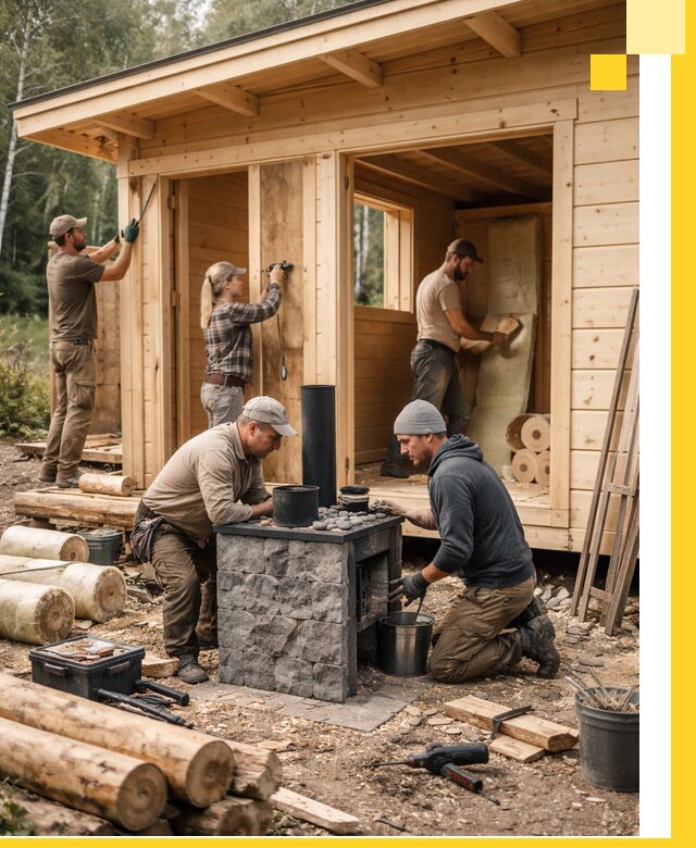 Купить баню под ключ в Балтийске строительство монтаж отделка