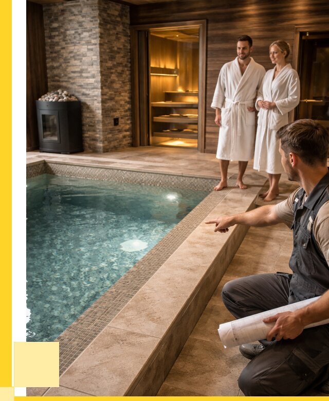 Проект бани с бассейном под ключ в Балтийске от 66268 р. | ЭриданБлт