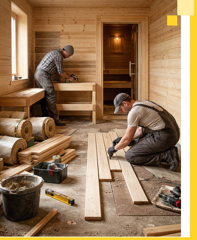 Индивидуальный проект бани с комнатой отдыха под ключ в Балтийске