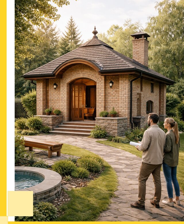 Проект кирпичной бани в Балтийске от 30585 р. | ЭриданБлт