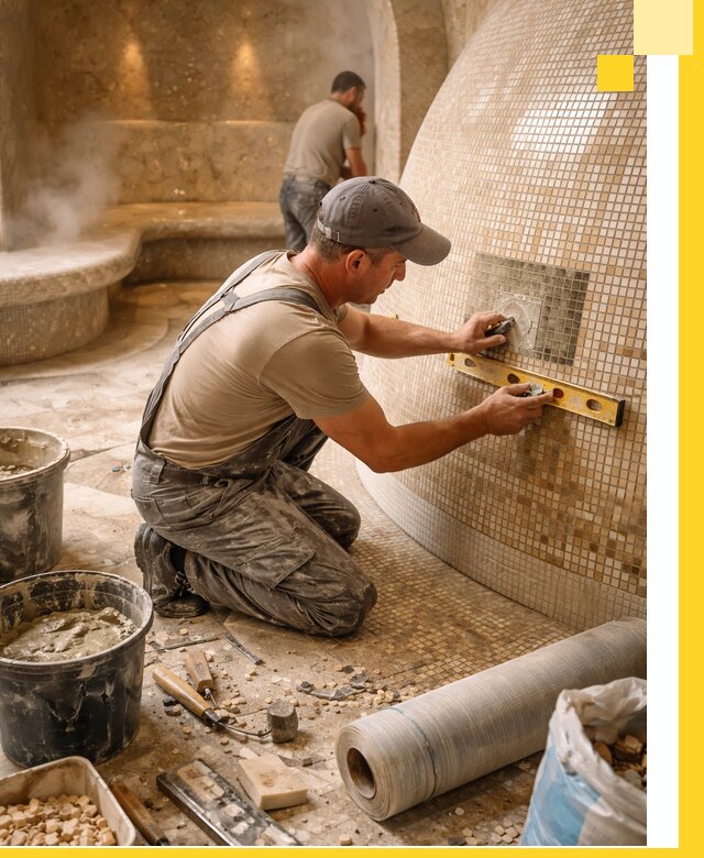 Хамам под ключ в Балтийске: проектирование, строительство, отделка