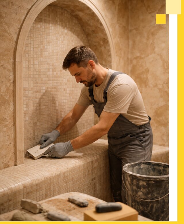 Профессиональная отделка хамамов с мозаикой под ключ в Балтийске