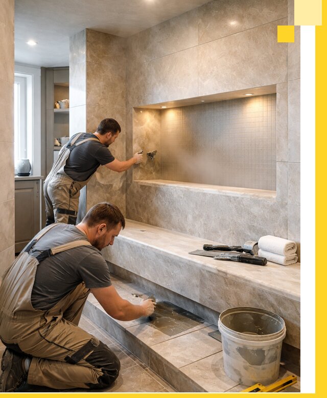 Профессиональное строительство хамама в квартире в Балтийске